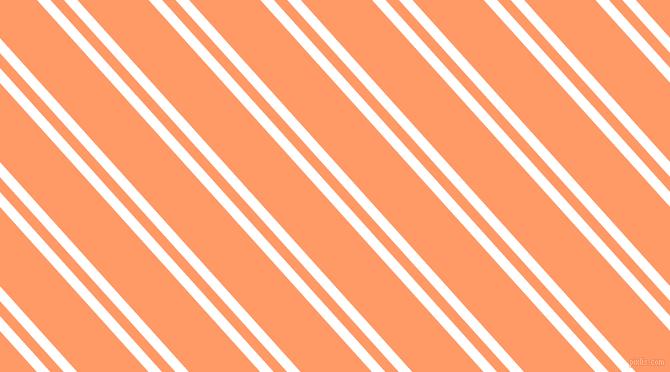 132 degree angle dual stripe lines, 10 pixel lines width, 10 and 53 pixel line spacing, White and Atomic Tangerine dual two line striped seamless tileable