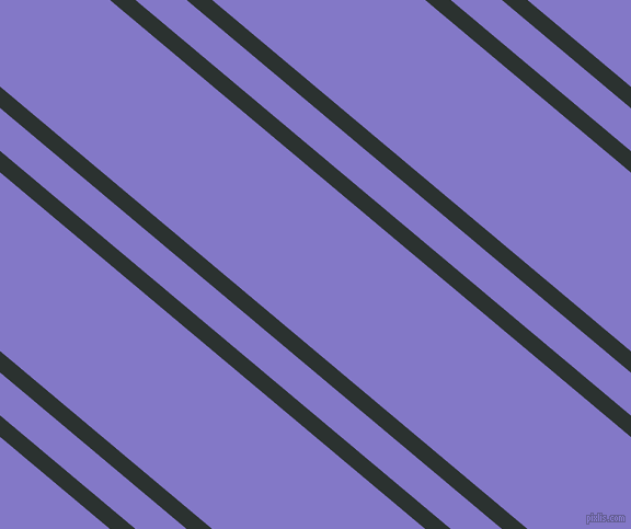 140 degree angles dual stripes lines, 15 pixel lines width, 30 and 125 pixels line spacing, Woodsmoke and Moody Blue dual two line striped seamless tileable
