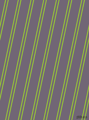 78 degree angle dual stripe line, 3 pixel line width, 6 and 31 pixel line spacing, Yellow Green and Rum dual two line striped seamless tileable