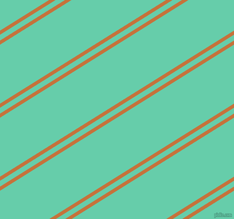 32 degree angle dual stripes lines, 7 pixel lines width, 10 and 101 pixel line spacing, Zest and Medium Aquamarine dual two line striped seamless tileable