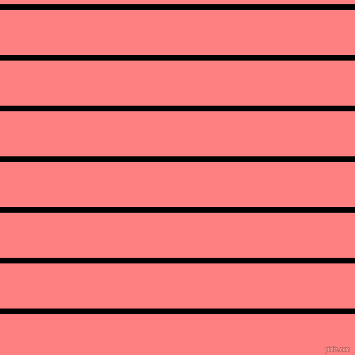 horizontal lines stripes, 8 pixel line width, 64 pixel line spacing, Black and Salmon horizontal lines and stripes seamless tileable
