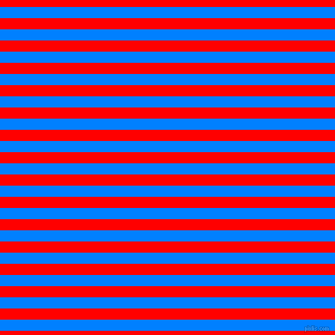 horizontal lines stripes, 16 pixel line width, 16 pixel line spacing, Dodger Blue and Red horizontal lines and stripes seamless tileable