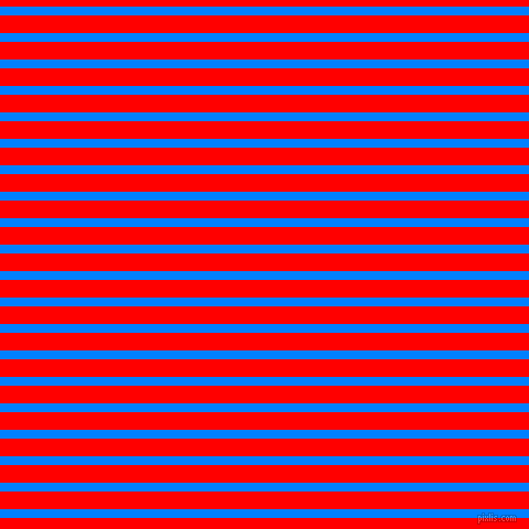 horizontal lines stripes, 8 pixel line width, 16 pixel line spacing, Dodger Blue and Red horizontal lines and stripes seamless tileable