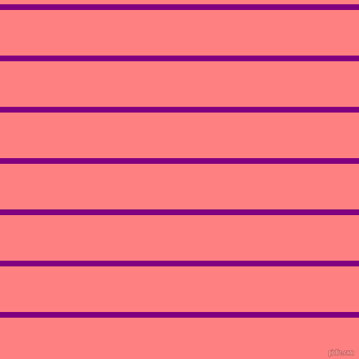 horizontal lines stripes, 8 pixel line width, 64 pixel line spacing, Purple and Salmon horizontal lines and stripes seamless tileable