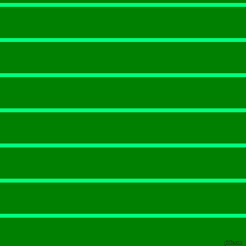 horizontal lines stripes, 8 pixel line width, 64 pixel line spacing, Spring Green and Green horizontal lines and stripes seamless tileable