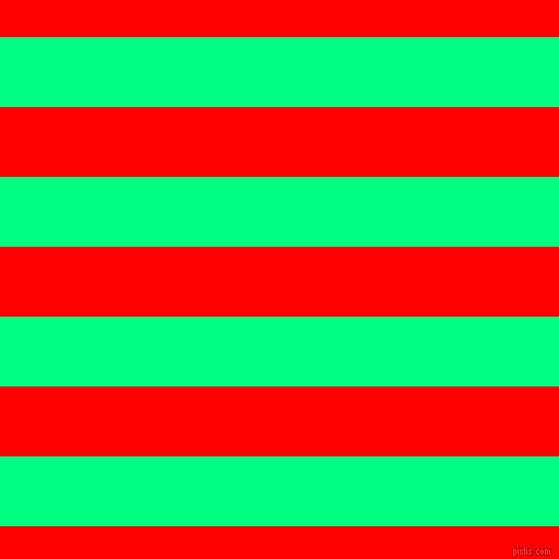 horizontal lines stripes, 64 pixel line width, 64 pixel line spacing, Spring Green and Red horizontal lines and stripes seamless tileable