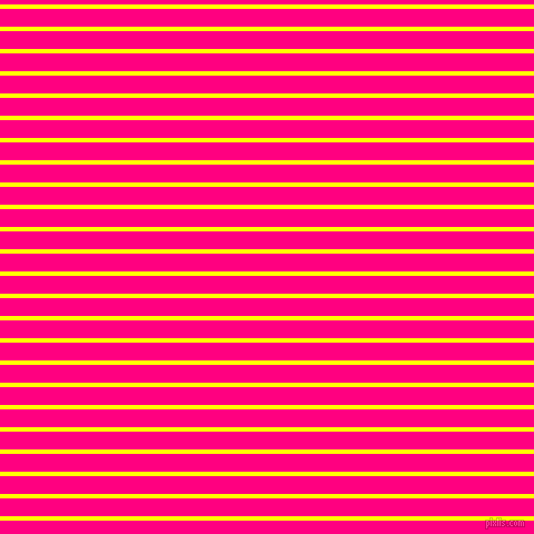 horizontal lines stripes, 4 pixel line width, 16 pixel line spacing, Yellow and Deep Pink horizontal lines and stripes seamless tileable