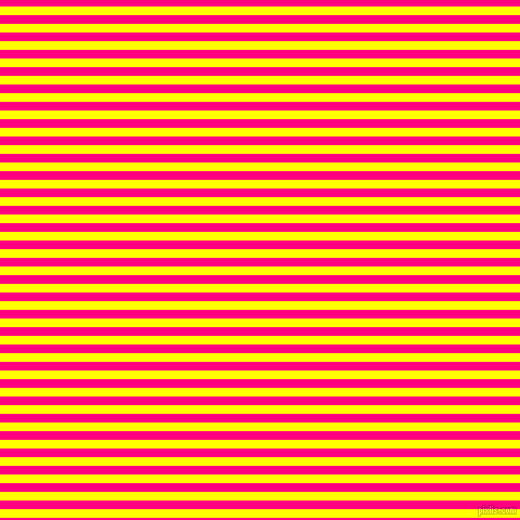 horizontal lines stripes, 8 pixel line width, 8 pixel line spacing, Yellow and Deep Pink horizontal lines and stripes seamless tileable