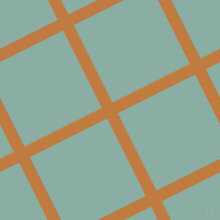 27/117 degree angle diagonal checkered chequered lines, 41 pixel line width, 295 pixel square size, plaid checkered seamless tileable