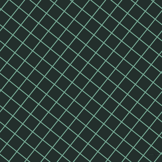 51/141 degree angle diagonal checkered chequered lines, 3 pixel lines width, 38 pixel square size, Acapulco and Racing Green plaid checkered seamless tileable