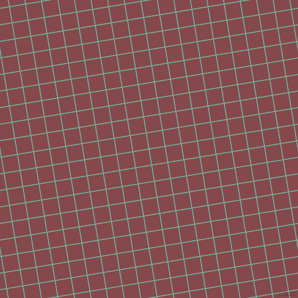 9/99 degree angle diagonal checkered chequered lines, 2 pixel line width, 30 pixel square size, Acapulco and Solid Pink plaid checkered seamless tileable