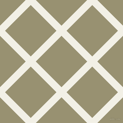 45/135 degree angle diagonal checkered chequered lines, 24 pixel line width, 122 pixel square size, Alabaster and Gurkha plaid checkered seamless tileable