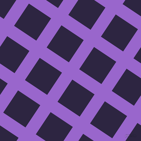 56/146 degree angle diagonal checkered chequered lines, 40 pixel line width, 86 pixel square size, Amethyst and Tolopea plaid checkered seamless tileable