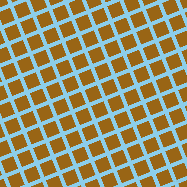22/112 degree angle diagonal checkered chequered lines, 14 pixel line width, 46 pixel square size, Anakiwa and Golden Brown plaid checkered seamless tileable