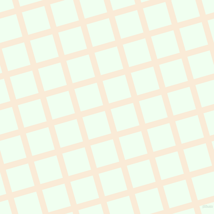 16/106 degree angle diagonal checkered chequered lines, 21 pixel lines width, 81 pixel square size, Antique White and Honeydew plaid checkered seamless tileable