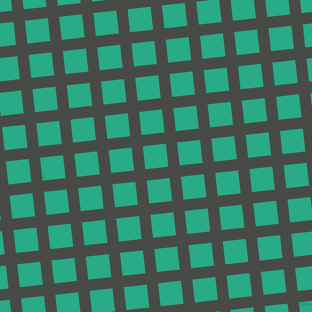 6/96 degree angle diagonal checkered chequered lines, 38 pixel lines width, 77 pixel square size, Armadillo and Jungle Green plaid checkered seamless tileable
