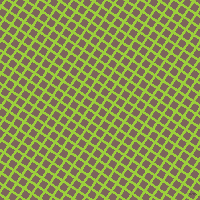 56/146 degree angle diagonal checkered chequered lines, 8 pixel lines width, 22 pixel square size, Atlantis and Russett plaid checkered seamless tileable