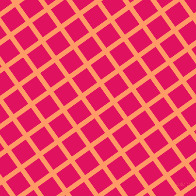 36/126 degree angle diagonal checkered chequered lines, 10 pixel line width, 37 pixel square size, Atomic Tangerine and Ruby plaid checkered seamless tileable