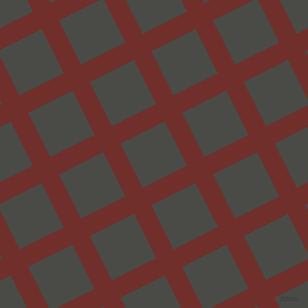 27/117 degree angle diagonal checkered chequered lines, 40 pixel lines width, 102 pixel square size, Auburn and Gravel plaid checkered seamless tileable