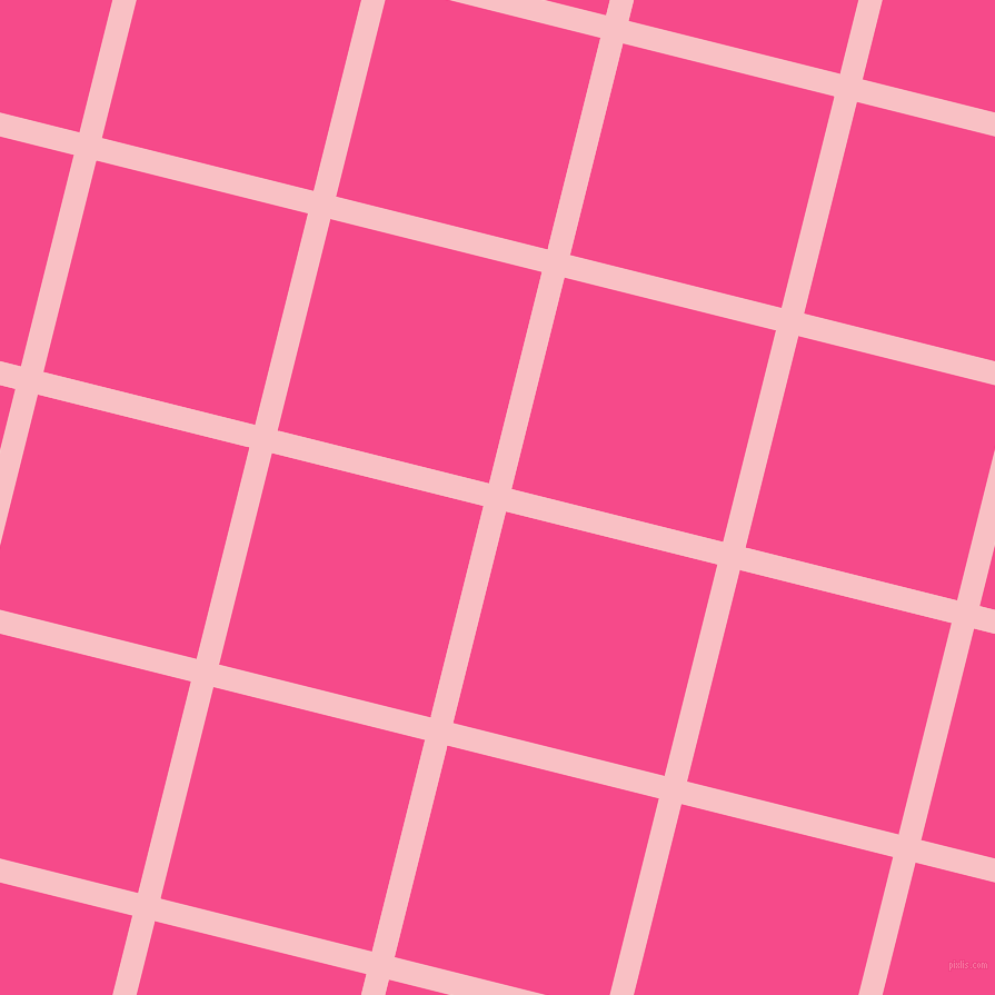 76/166 degree angle diagonal checkered chequered lines, 21 pixel line width, 196 pixel square size, Azalea and French Rose plaid checkered seamless tileable