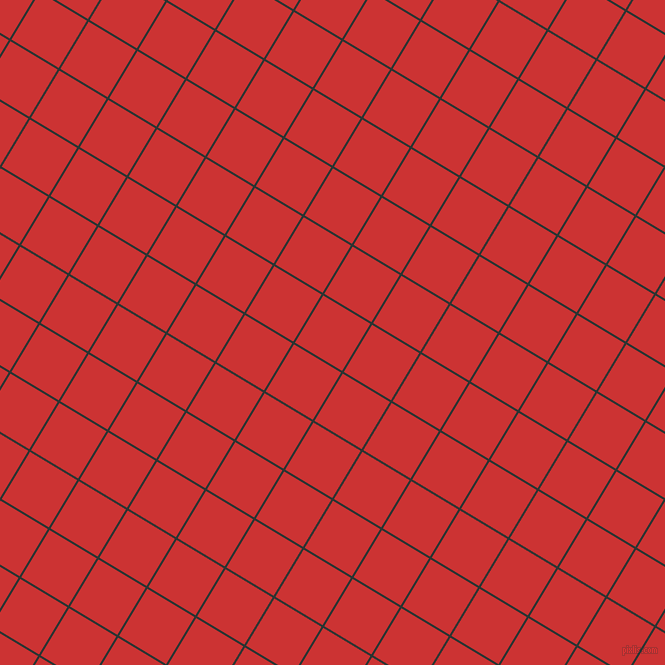 59/149 degree angle diagonal checkered chequered lines, 2 pixel line width, 55 pixel square size, Aztec and Persian Red plaid checkered seamless tileable