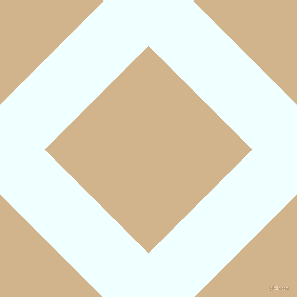 45/135 degree angle diagonal checkered chequered lines, 124 pixel lines width, 287 pixel square size, Azure and Tan plaid checkered seamless tileable