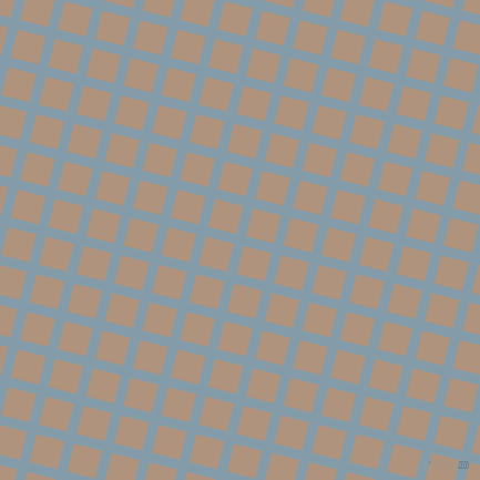 76/166 degree angle diagonal checkered chequered lines, 9 pixel line width, 26 pixel square size, Bali Hai and Sandrift plaid checkered seamless tileable