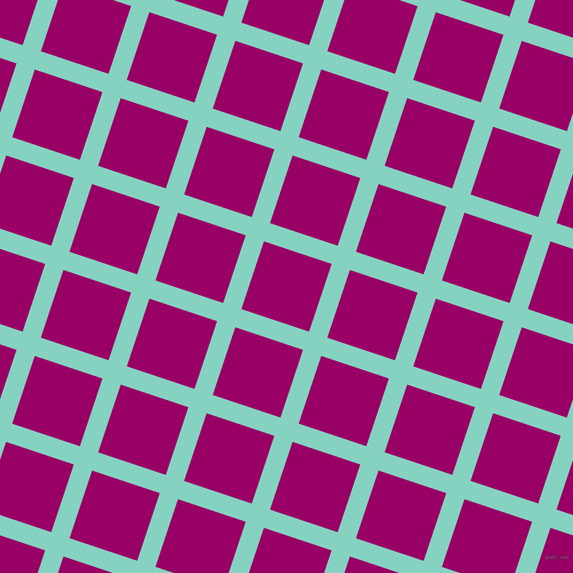 72/162 degree angle diagonal checkered chequered lines, 28 pixel line width, 104 pixel square size, Bermuda and Eggplant plaid checkered seamless tileable