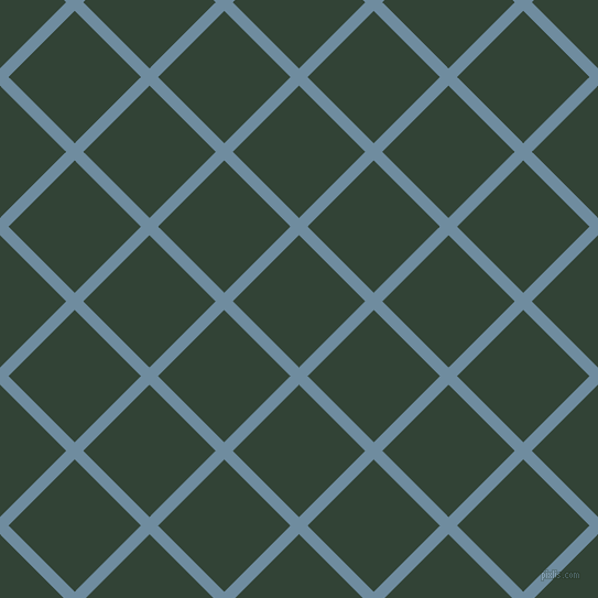 45/135 degree angle diagonal checkered chequered lines, 11 pixel line width, 85 pixel square size, Bermuda Grey and Timber Green plaid checkered seamless tileable