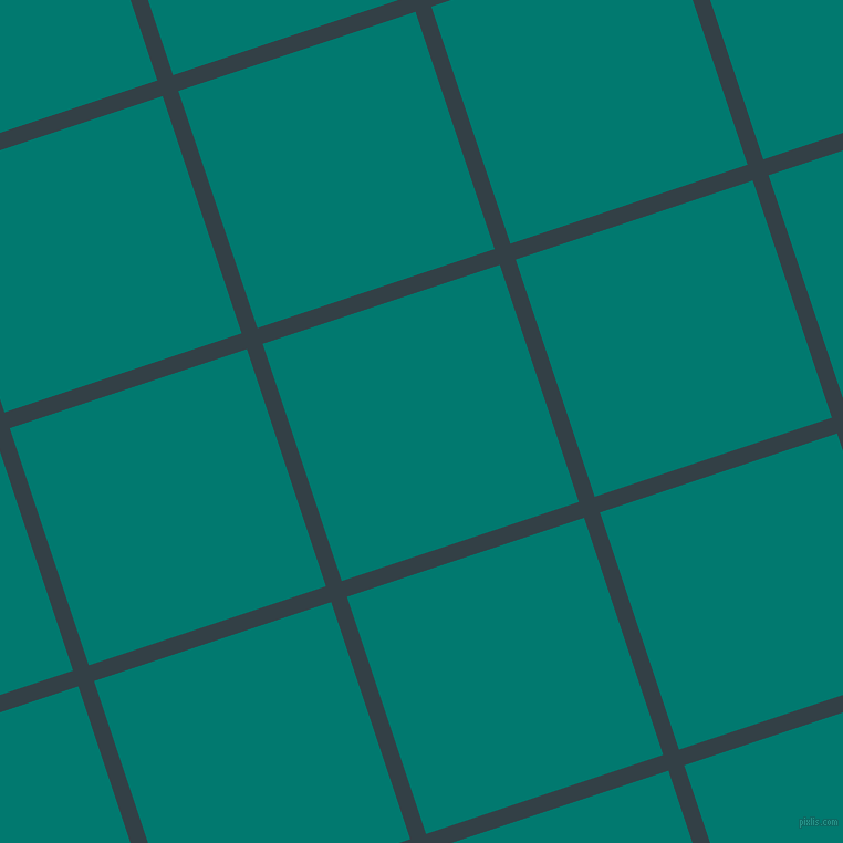 18/108 degree angle diagonal checkered chequered lines, 15 pixel lines width, 226 pixel square size, Big Stone and Pine Green plaid checkered seamless tileable