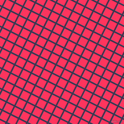 63/153 degree angle diagonal checkered chequered lines, 5 pixel line width, 27 pixel square size, Biscay and Radical Red plaid checkered seamless tileable