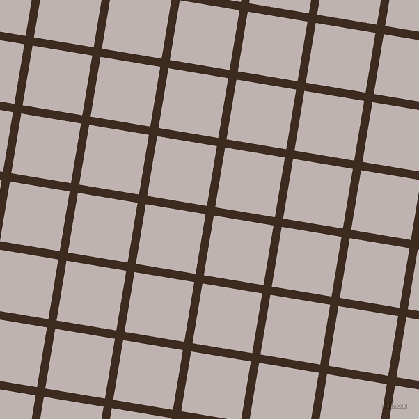 81/171 degree angle diagonal checkered chequered lines, 12 pixel line width, 87 pixel square size, Bistre and Pink Swan plaid checkered seamless tileable