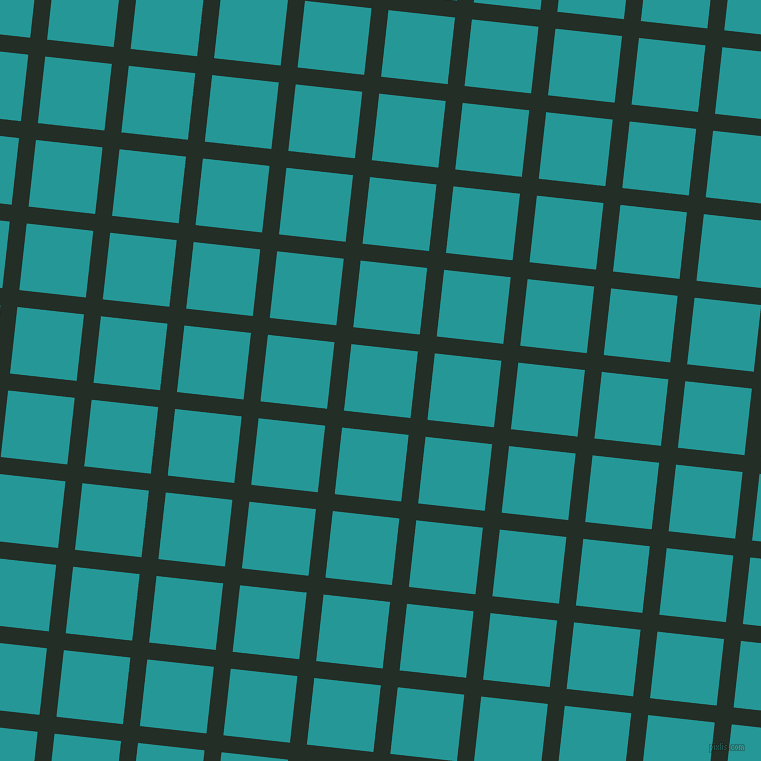 84/174 degree angle diagonal checkered chequered lines, 17 pixel lines width, 67 pixel square size, Black Bean and Java plaid checkered seamless tileable