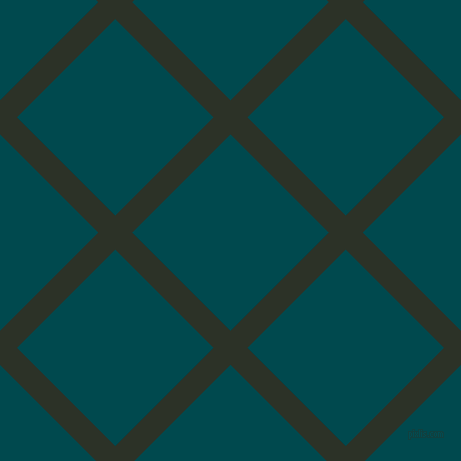 45/135 degree angle diagonal checkered chequered lines, 24 pixel lines width, 139 pixel square size, Black Forest and Sherpa Blue plaid checkered seamless tileable