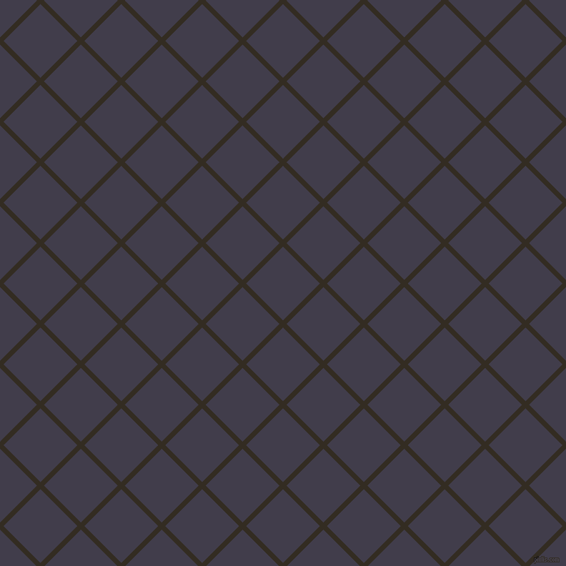 45/135 degree angle diagonal checkered chequered lines, 7 pixel line width, 73 pixel square size, Black Magic and Grape plaid checkered seamless tileable