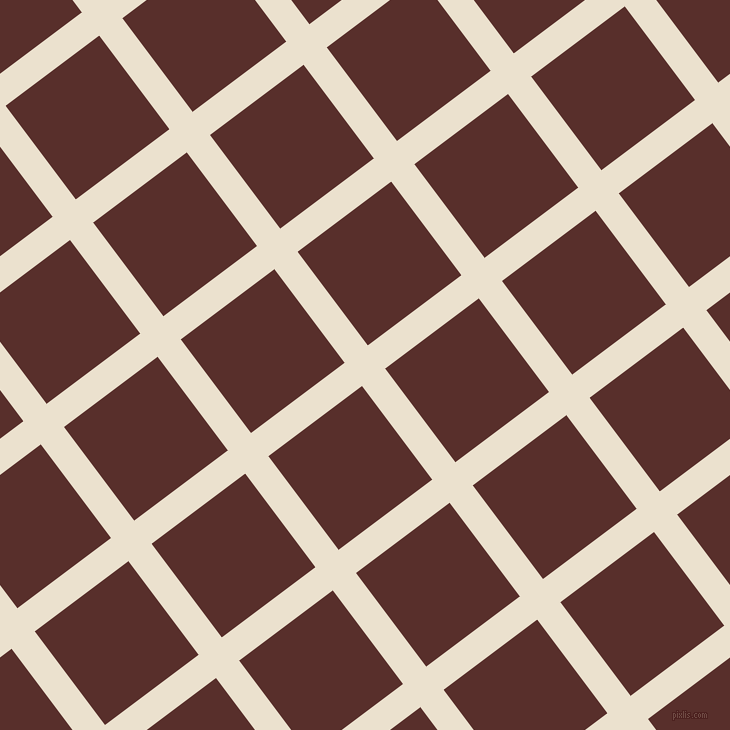 37/127 degree angle diagonal checkered chequered lines, 29 pixel lines width, 117 pixel square size, Bleach White and Moccaccino plaid checkered seamless tileable