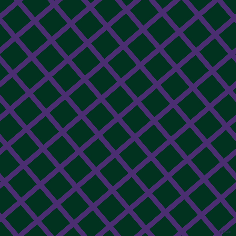 41/131 degree angle diagonal checkered chequered lines, 17 pixel line width, 68 pixel square size, Blue Diamond and Dark Green plaid checkered seamless tileable