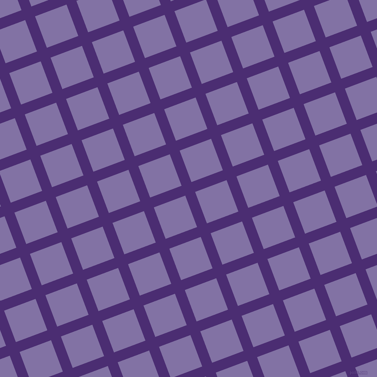 21/111 degree angle diagonal checkered chequered lines, 21 pixel line width, 67 pixel square size, Blue Diamond and Deluge plaid checkered seamless tileable