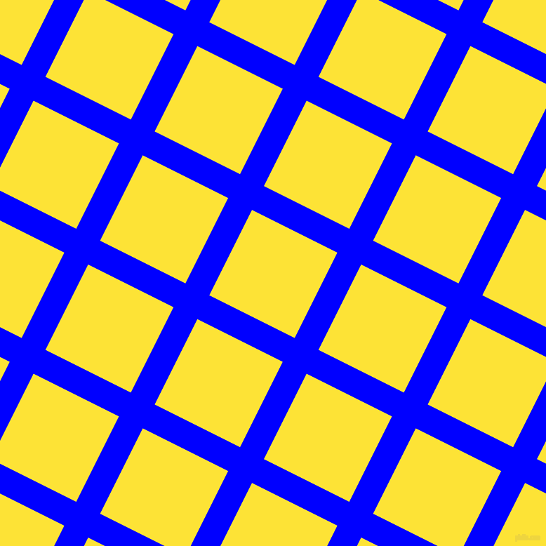 63/153 degree angle diagonal checkered chequered lines, 38 pixel lines width, 136 pixel square size, Blue and Gorse plaid checkered seamless tileable