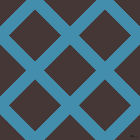 45/135 degree angle diagonal checkered chequered lines, 54 pixel line width, 157 pixel square size, Boston Blue and Cowboy plaid checkered seamless tileable