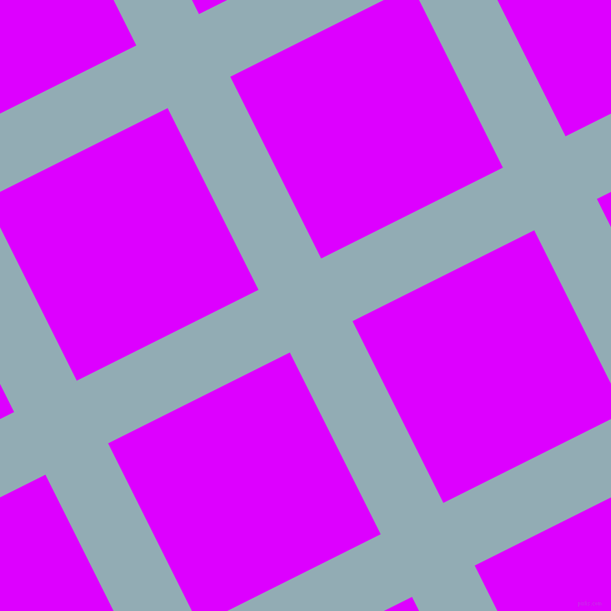 27/117 degree angle diagonal checkered chequered lines, 102 pixel line width, 296 pixel square size, Botticelli and Psychedelic Purple plaid checkered seamless tileable