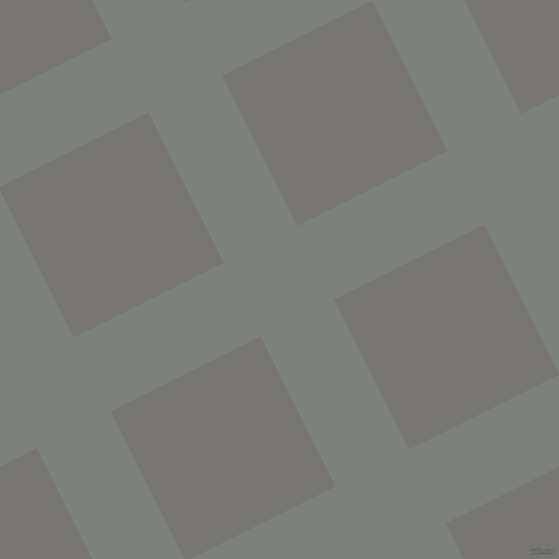 27/117 degree angle diagonal checkered chequered lines, 119 pixel lines width, 243 pixel square size, Boulder and Dove Grey plaid checkered seamless tileable