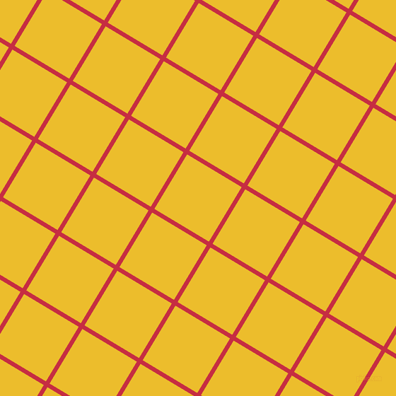 59/149 degree angle diagonal checkered chequered lines, 6 pixel lines width, 90 pixel square size, Brick Red and Bright Sun plaid checkered seamless tileable