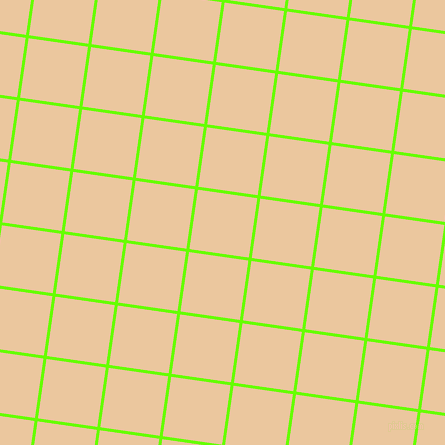 82/172 degree angle diagonal checkered chequered lines, 3 pixel lines width, 60 pixel square size, Bright Green and New Tan plaid checkered seamless tileable