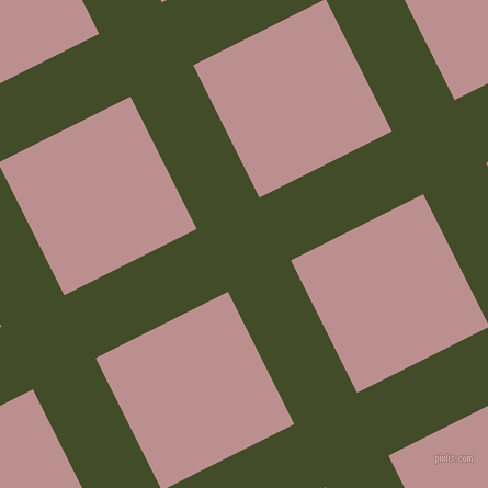 27/117 degree angle diagonal checkered chequered lines, 64 pixel lines width, 135 pixel square size, Bronzetone and Rosy Brown plaid checkered seamless tileable