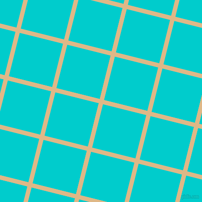 76/166 degree angle diagonal checkered chequered lines, 9 pixel line width, 92 pixel square size, Burly Wood and Robin