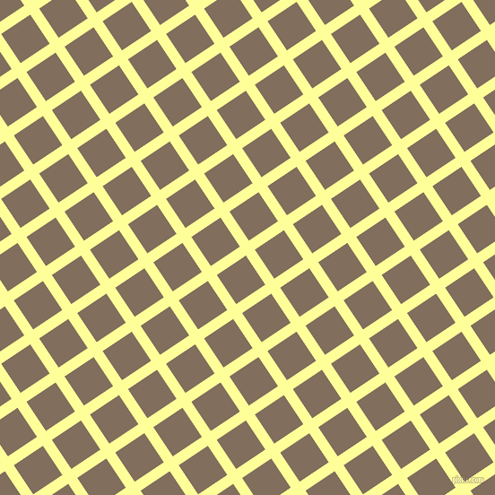 34/124 degree angle diagonal checkered chequered lines, 12 pixel lines width, 39 pixel square size, Canary and Donkey Brown plaid checkered seamless tileable