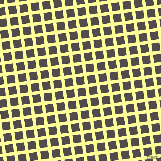 8/98 degree angle diagonal checkered chequered lines, 11 pixel lines width, 26 pixel square size, Canary and Matterhorn plaid checkered seamless tileable