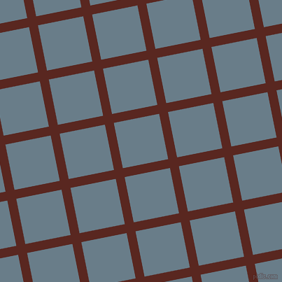 11/101 degree angle diagonal checkered chequered lines, 13 pixel lines width, 66 pixel square size, Caput Mortuum and Lynch plaid checkered seamless tileable