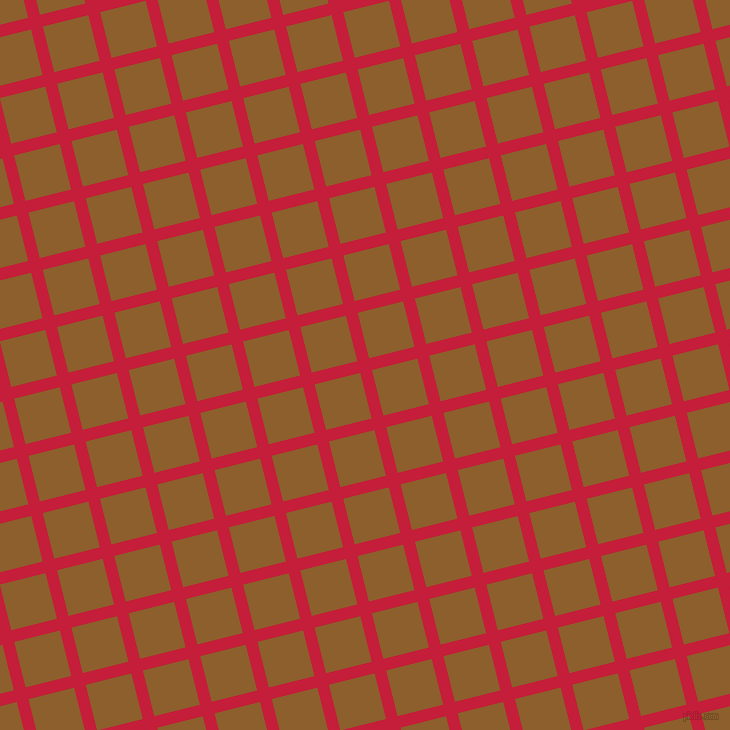 14/104 degree angle diagonal checkered chequered lines, 12 pixel lines width, 47 pixel square size, Cardinal and Rusty Nail plaid checkered seamless tileable